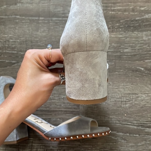 Sam Edelman NWOT Susie Grey Suede Block Heel Sandals size 7.5 - Picture 4 of 5